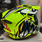 Casco Cross HRO MX3300 DV Roket Mosnter Amarillo