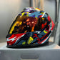 Casco SHAFT 502 DOT Bird Nest Camaleon Rojo