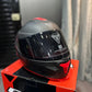 Casco FIBRA Byte Steam Negro Rojo