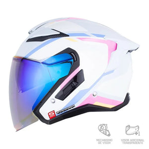 PREVENTA Casco SHAFT PRO 343 DV JEVEUX - Azul claro fucsia