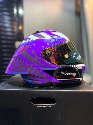 Casco XTRONG XTR 352 Morado Blanco