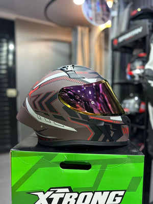 Casco Integral XTRONG Ranger Lineal Rojo