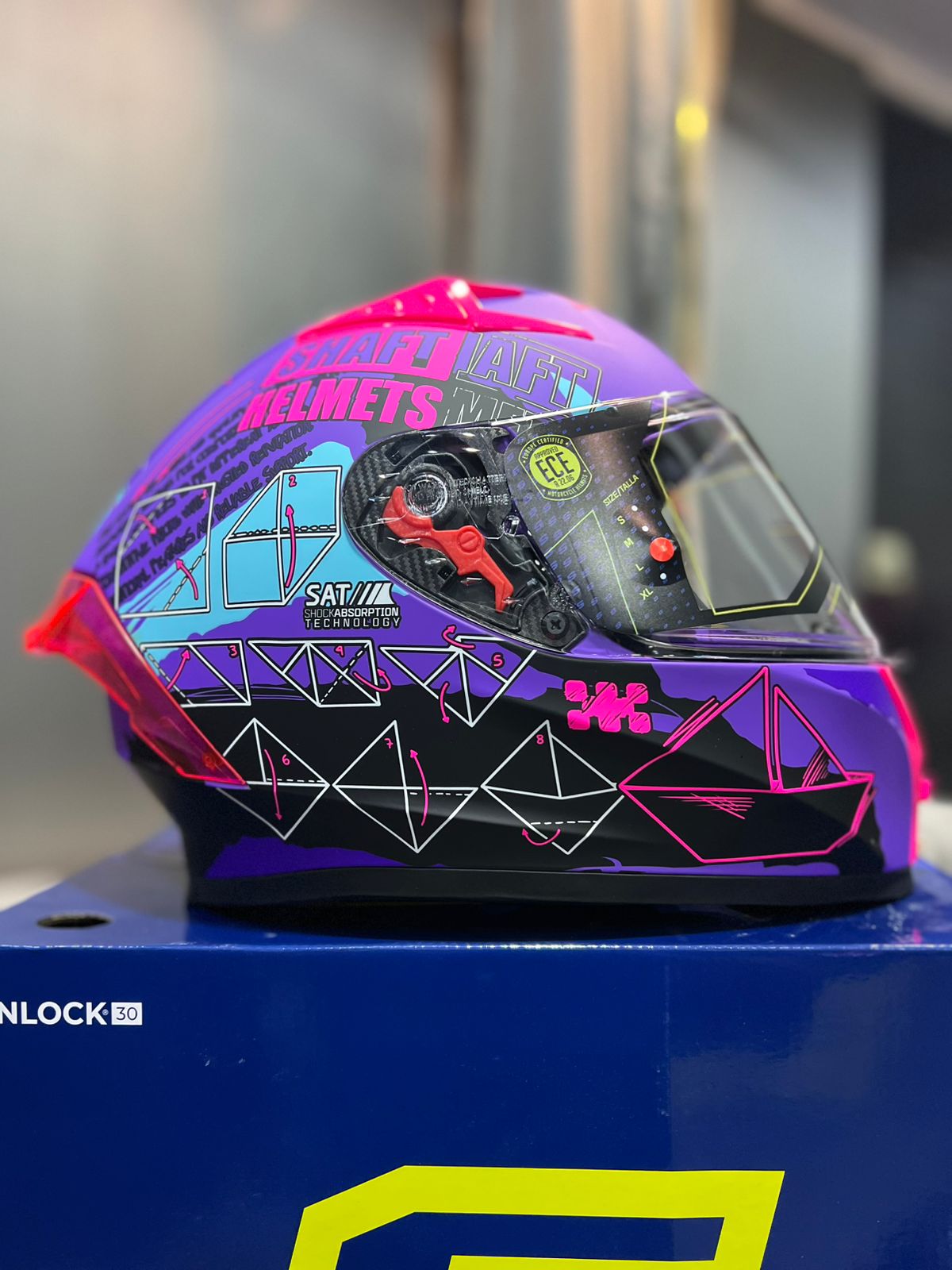 Casco SHAFT 526 SP Evo Papyrus Morado