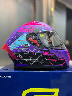 Casco SHAFT 526 SP Evo Papyrus Morado