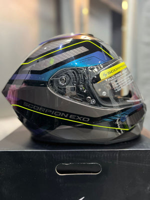 Casco SCORPION EXO 391 Leo Gris Azul