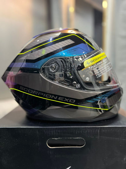 Casco SCORPION EXO 391 Leo Gris Azul