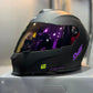 Casco SHAFT 502 DOT Solid Negro Morado
