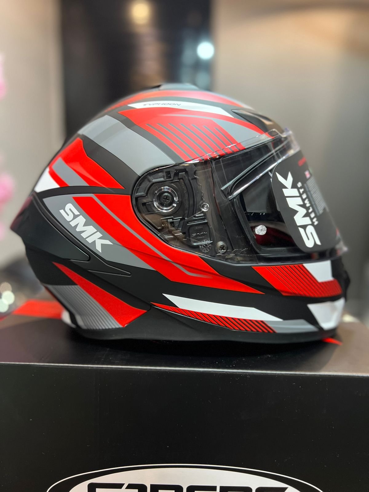 Casco SMK Typhoon Rojo