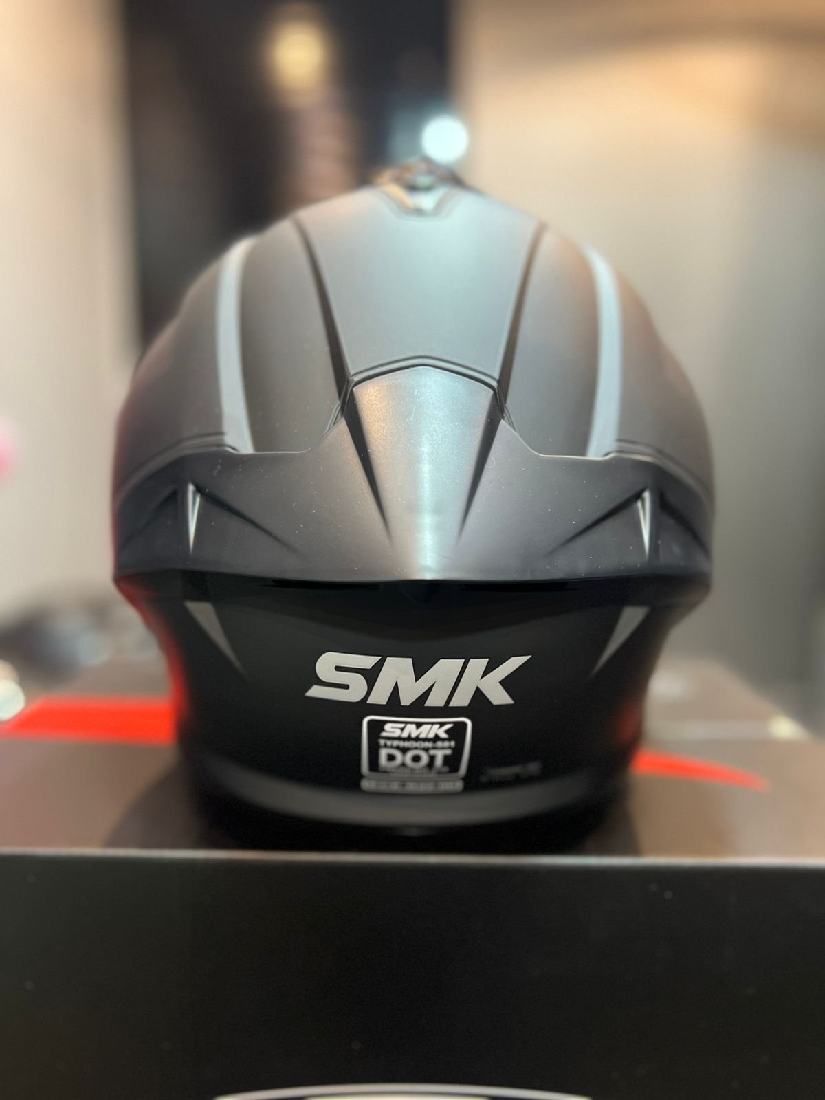 Casco SMK Typhoon Negro Mate