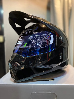 Casco X One MX328 DV Solid Negro Brillo