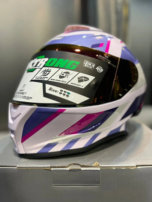 Casco XTRONG 820SP Manja Morado Blanco