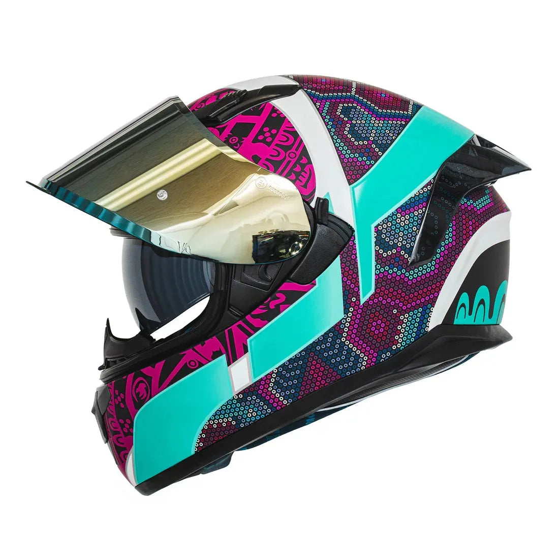 Casco HAX Obsidian Huichol Turquesa