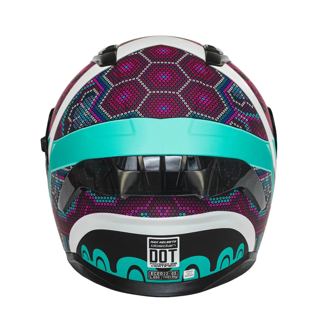 Casco HAX Obsidian Huichol Turquesa