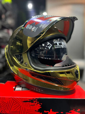 Casco PRO RIDER Frontier Camaleon Dorado