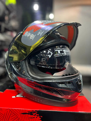 Casco PRO RIDER Frontier Camaleon Plateado