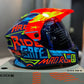 Casco Cross HRO MX340 DV Stripe Naranja Azul