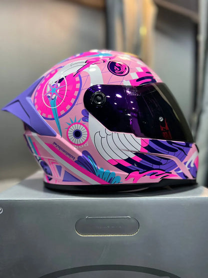 Casco SHAFT 502 DOT Bird Nest Rosado
