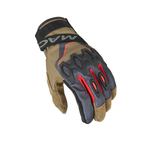 Guantes MACNA Zairon Taupe Negro Rojo