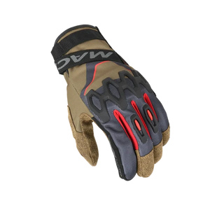 Guantes MACNA Zairon Taupe Negro Rojo