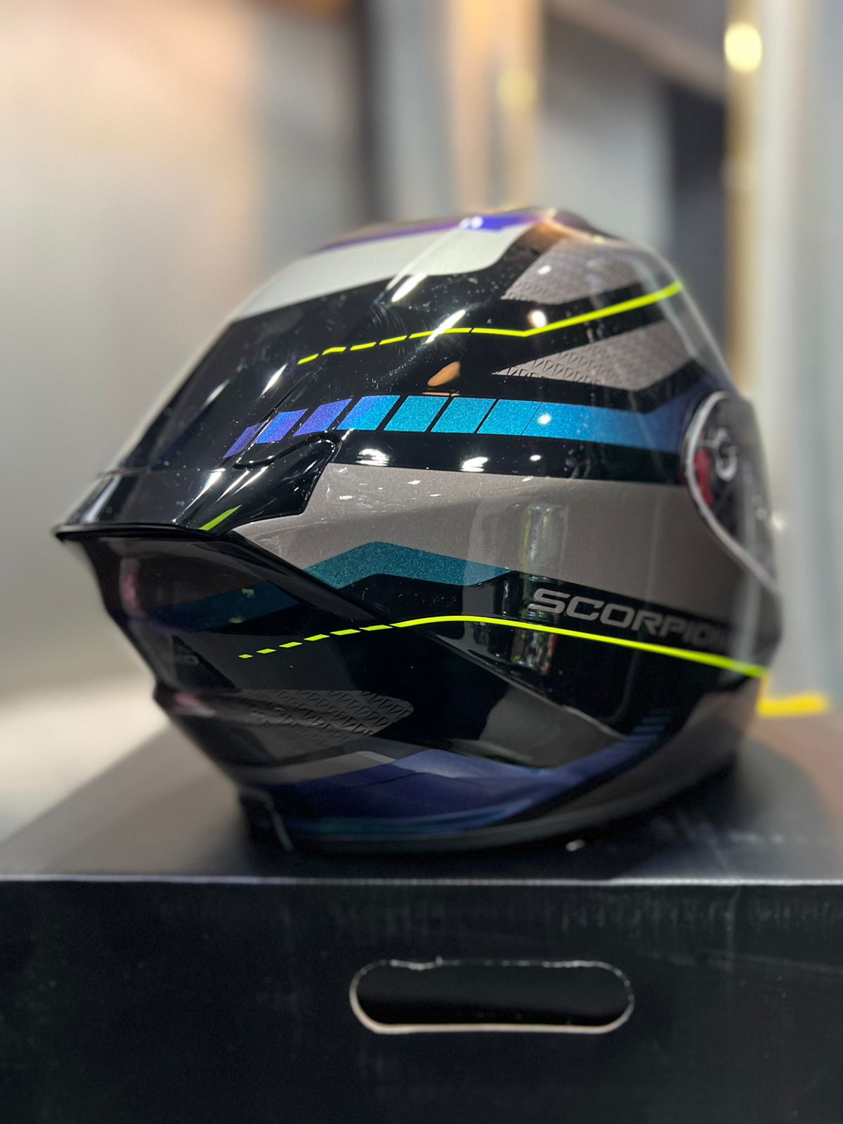 Casco SCORPION EXO 391 Leo Gris Azul