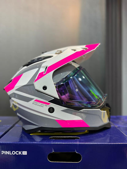 Casco Multiproposito SHAFT MX360 Flush Gris Rosado