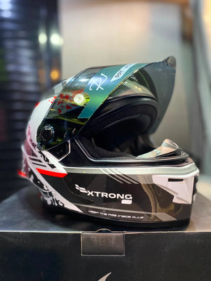 Casco XTRONG XTR 352 Blanco Gris Rojo