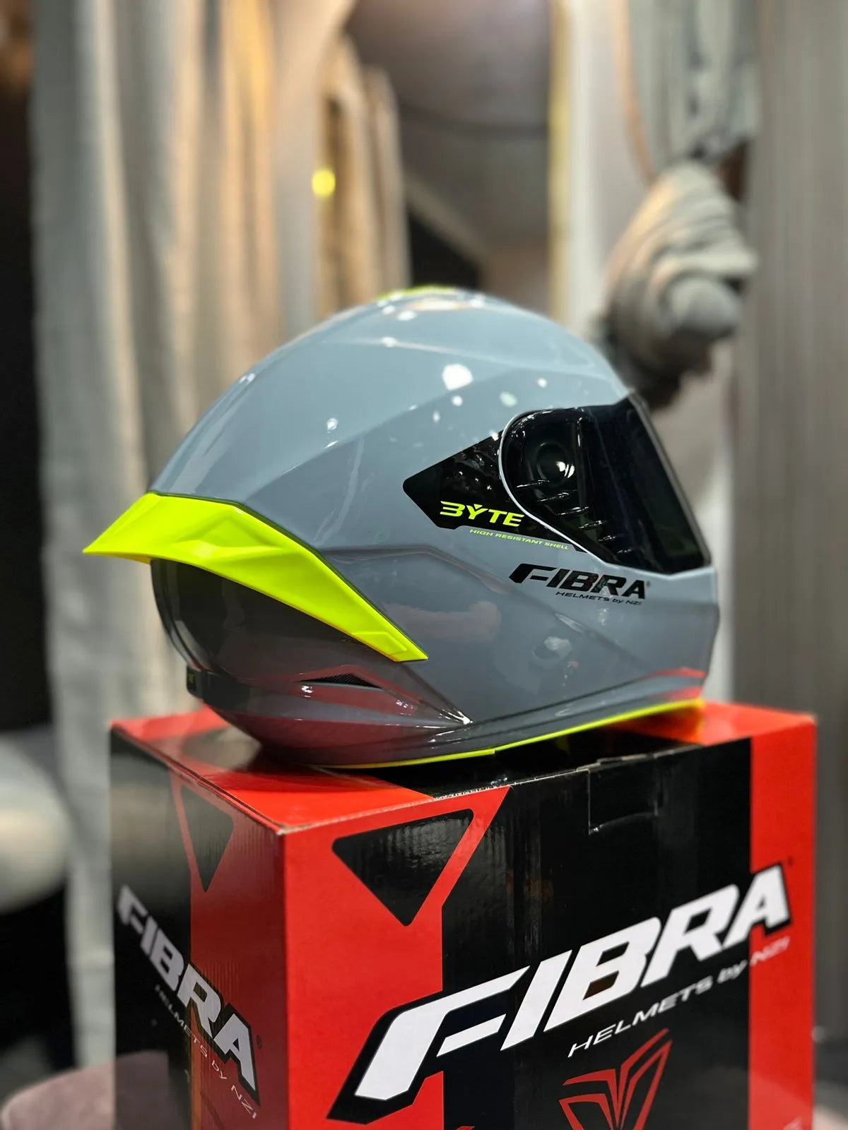 Casco FIBRA Byte Steam Gris