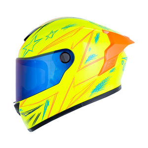 Casco X ONE 500 RS SCRAWL - Amarillo Neon + Pinlock
