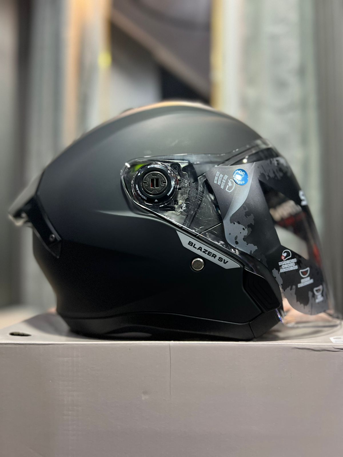 Casco SPARTAN Blazer SV Negro Mate