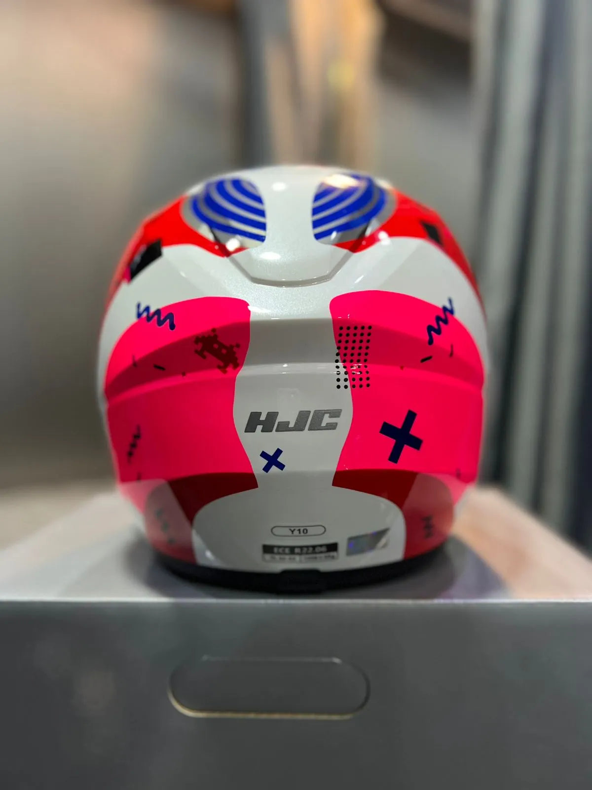 Casco para Niños HJC Y10 Blanco Salmon
