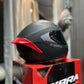 Casco FIBRA Byte Steam Negro Rojo