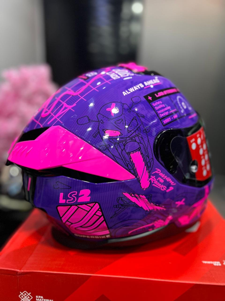 Casco LS2 FF808 Stream II GP Morado