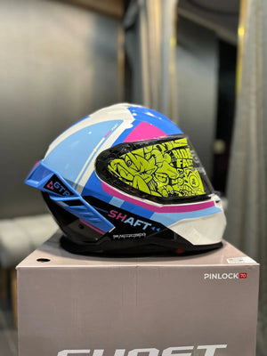 Casco Integral SHAFT 598 GTR Take Down Azul Celeste