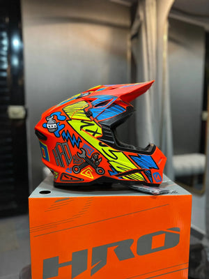 Casco HRO MX03 Racing Team Naranja