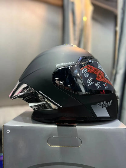 Casco PRO RIDER 711 Negro Plateado