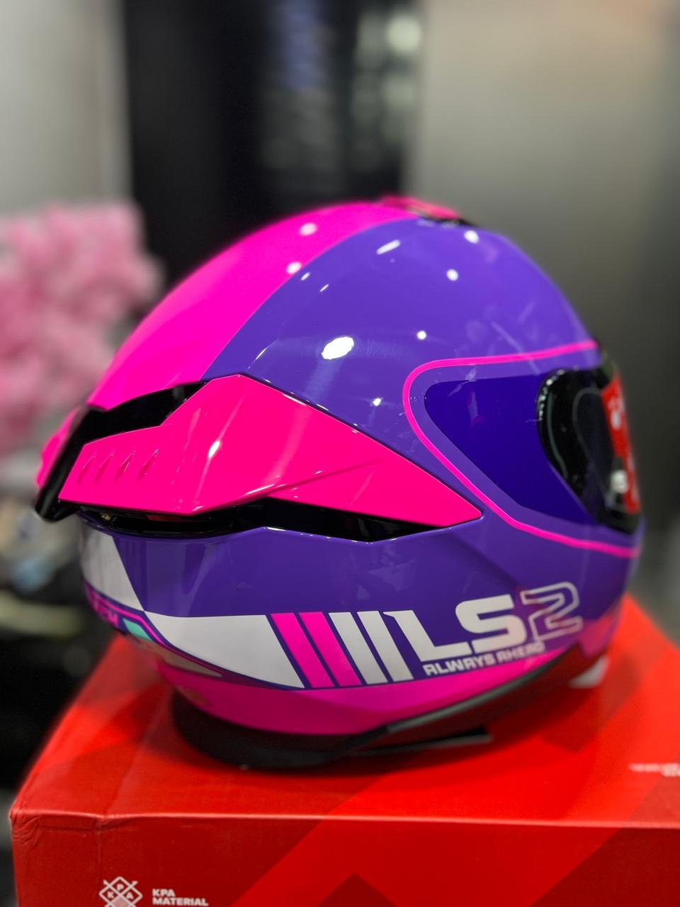Casco LS2 FF808 Stream II Hitech Morado