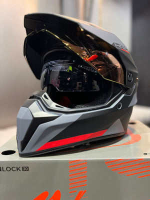 Casco Cross HRO MX340 DV Long Gris Naranja