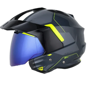 Casco SHAFT 227 Trial ZANT Gris Amarillo Neon