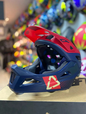 Casco LEATT MTB Enduro Azul Rojo