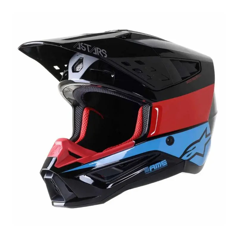 Casco ALPINESTARS SM5 Negro Rojo y Azul
