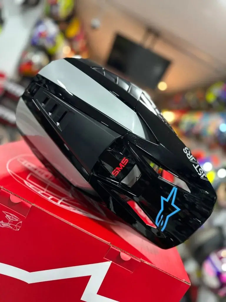 Casco ALPINESTARS SM5 Negro Rojo y Azul 4