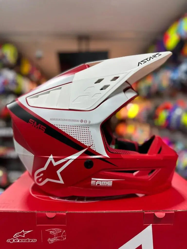 Casco ALPINESTARS SM5 Rojo Blanco 2