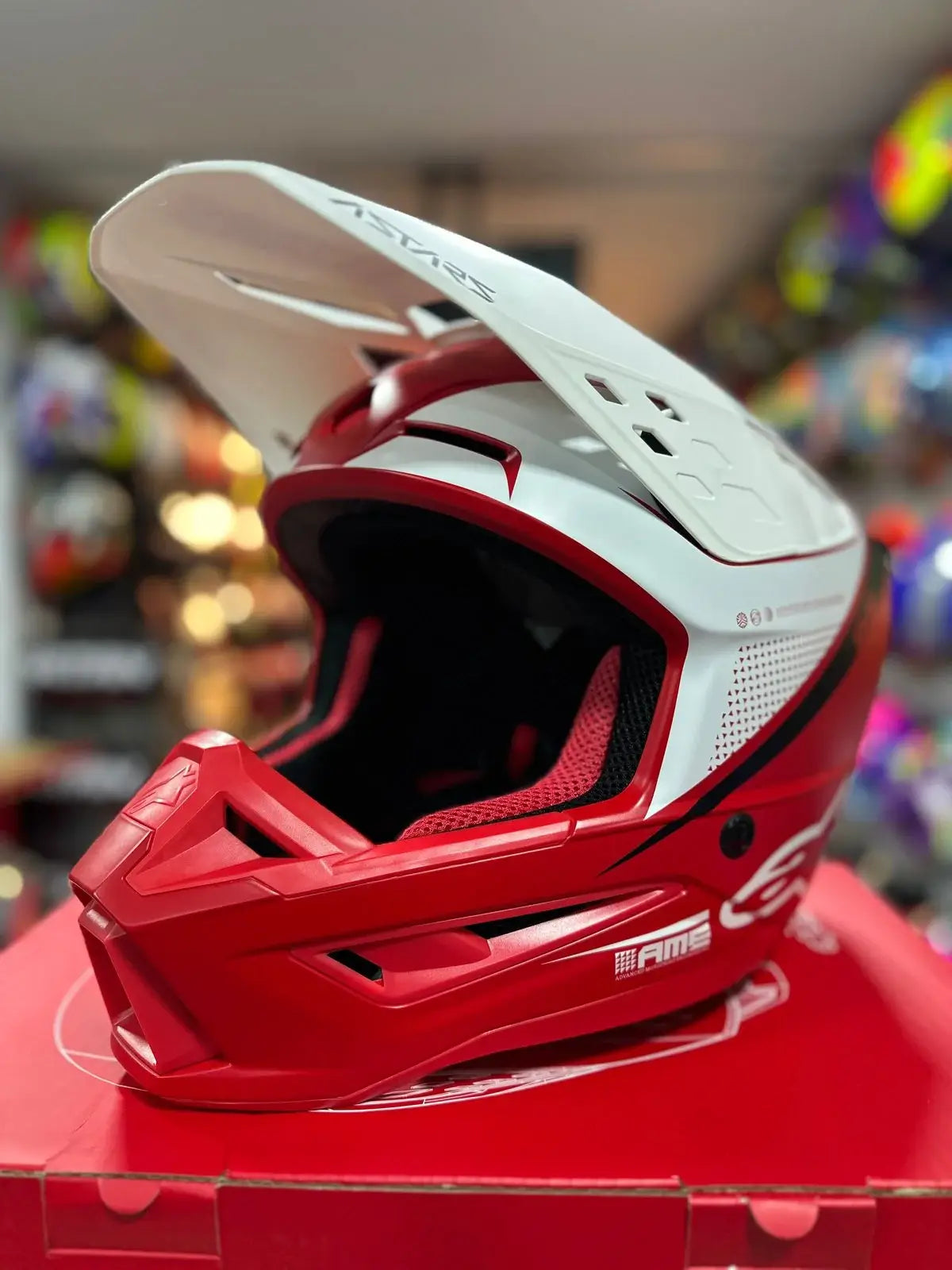 Casco ALPINESTARS SM5 Rojo Blanco 3