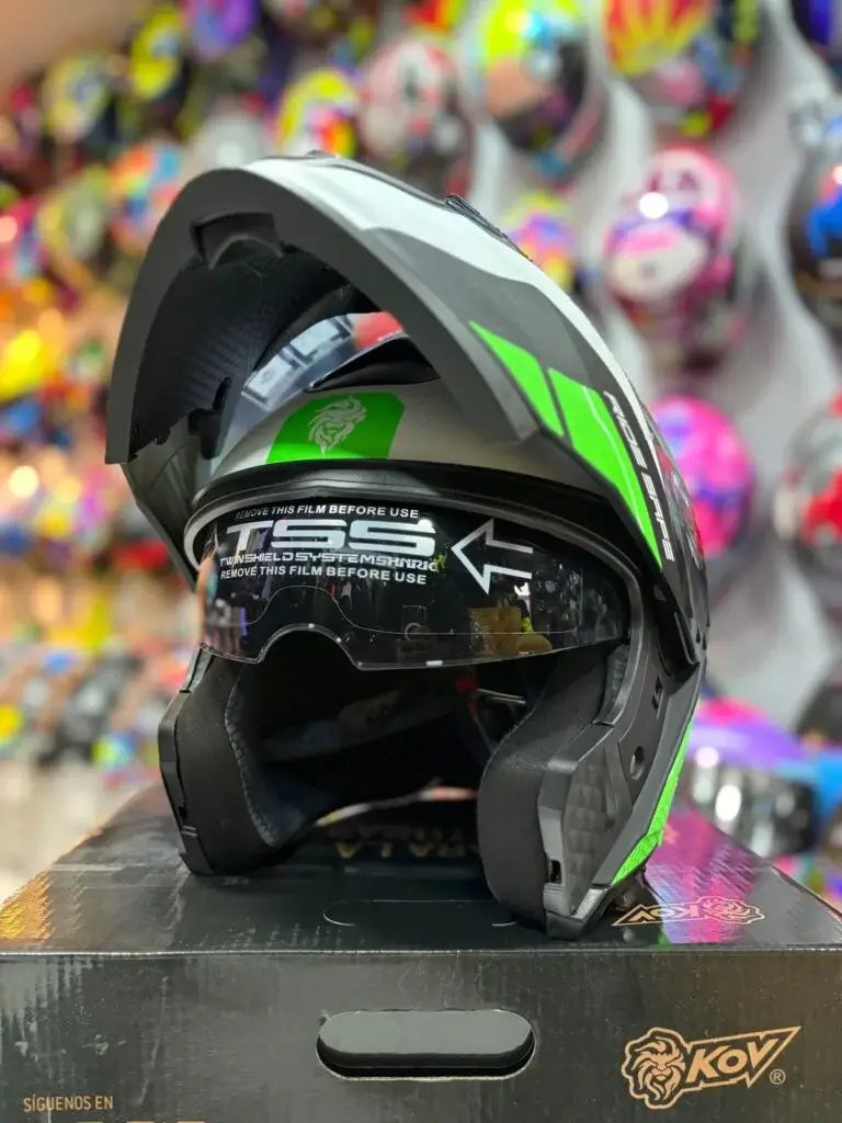 Casco Abatible KOV Verde 2