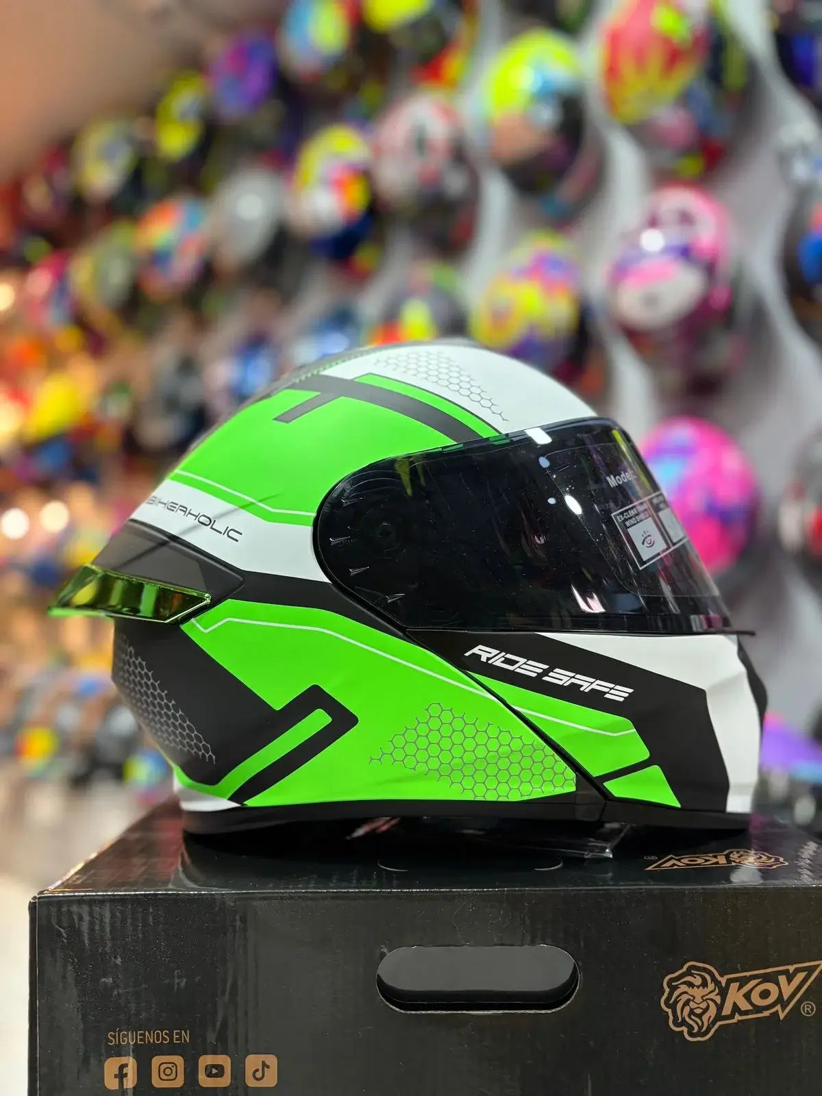 Casco Abatible KOV Verde 3