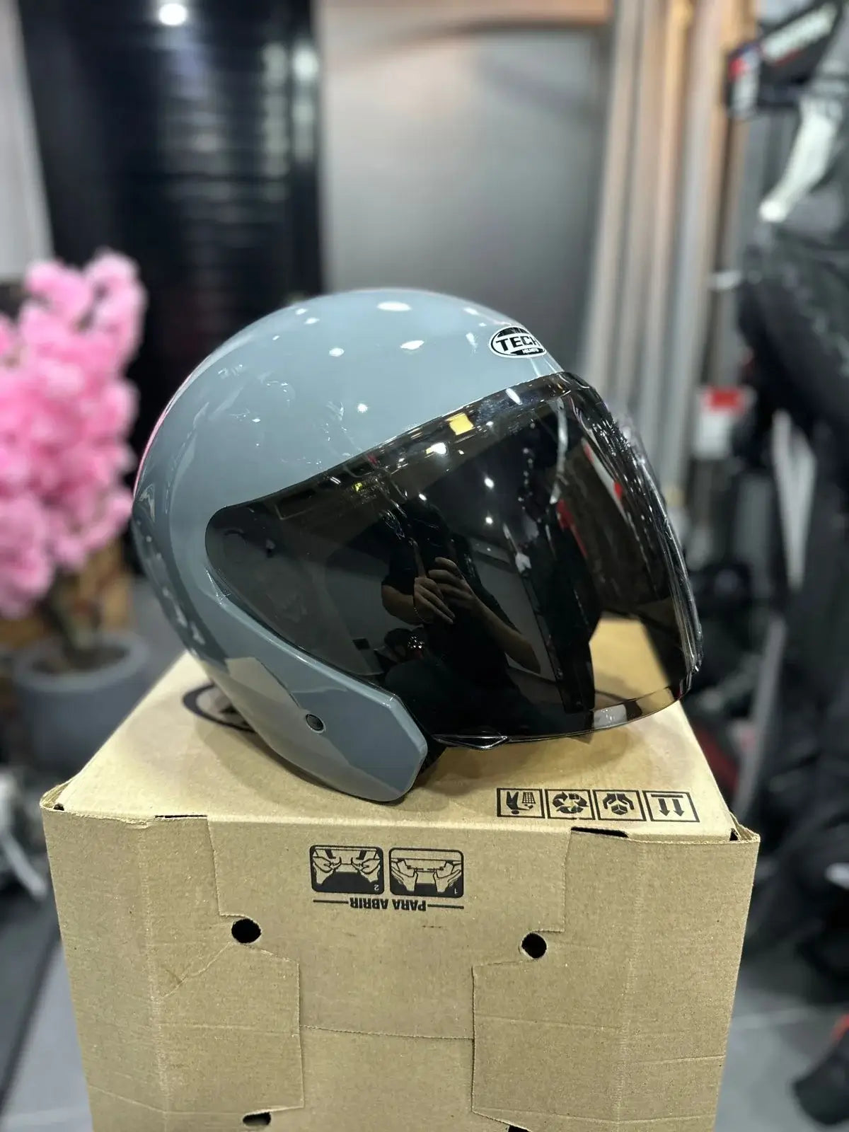 Casco Abierto TECH T-10 Gris 3