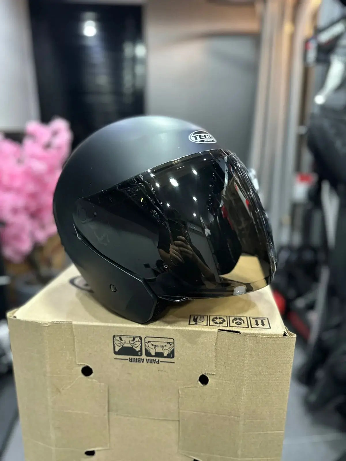 Casco Abierto TECH T-10 Negro Mate 3