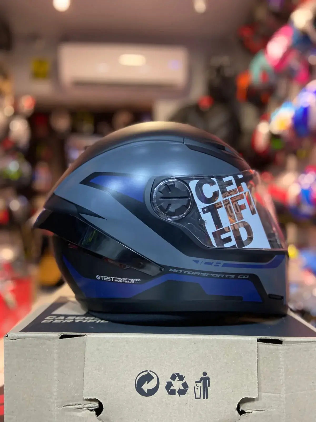 Casco Cerrado ICH 501 Hed Azul