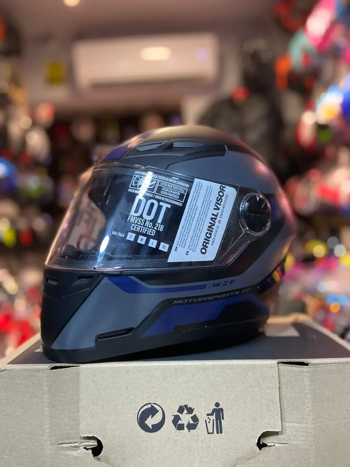 Casco Cerrado ICH 501 Hed Azul 2