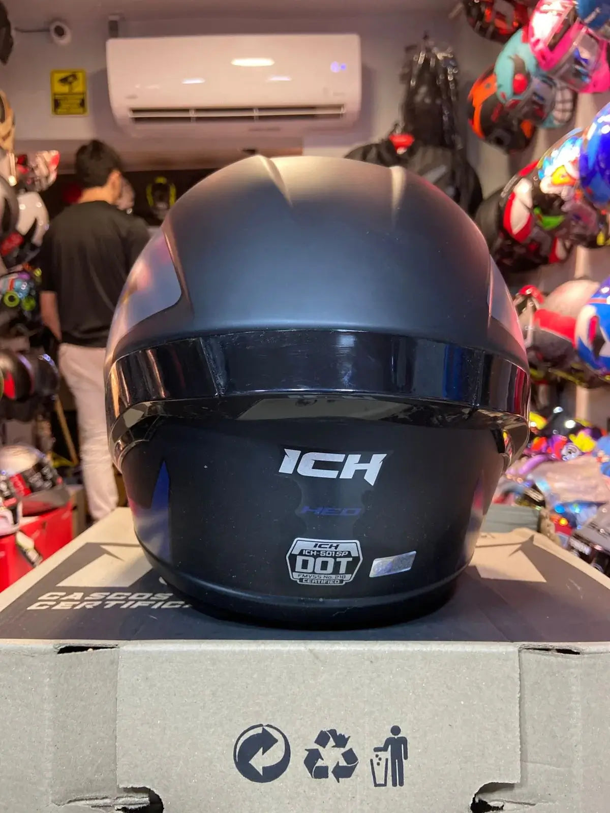 Casco Cerrado ICH 501 Hed Azul 3